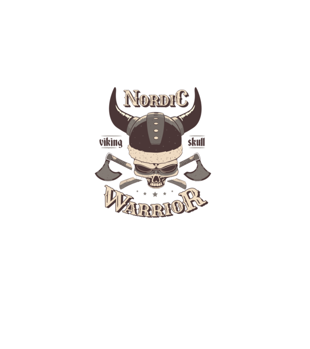 Nordic Warrior model negru pe tricou