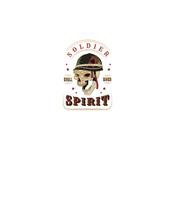 Soldat Craniu model negru pe tricou