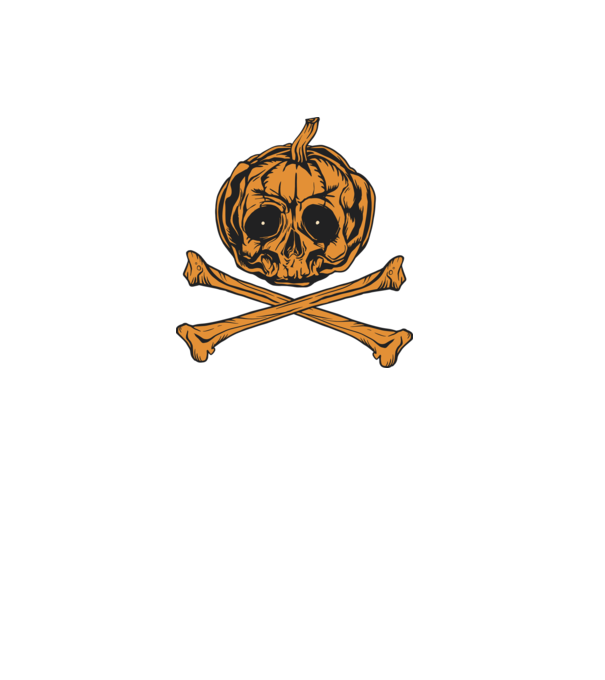 Dovleac craniu Halloween model negru pe tricou