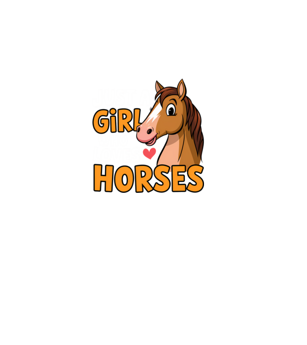 Just a girl who loves horses Negru model negru pe tricou