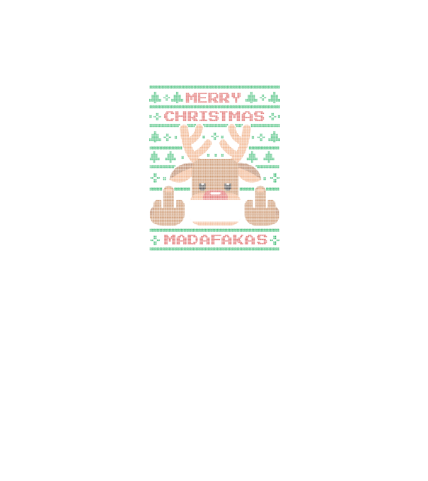 Merry Christmas Madafakas model negru pe tricou