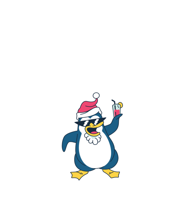 Pinguin de Crăciun model nisipiu pe tricou