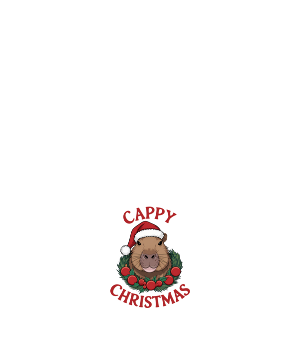 Cappy Christmas 2 model alb pe tricou
