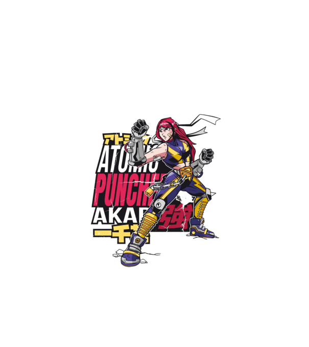 Anime fată Războinic model turcoaz pe tricou