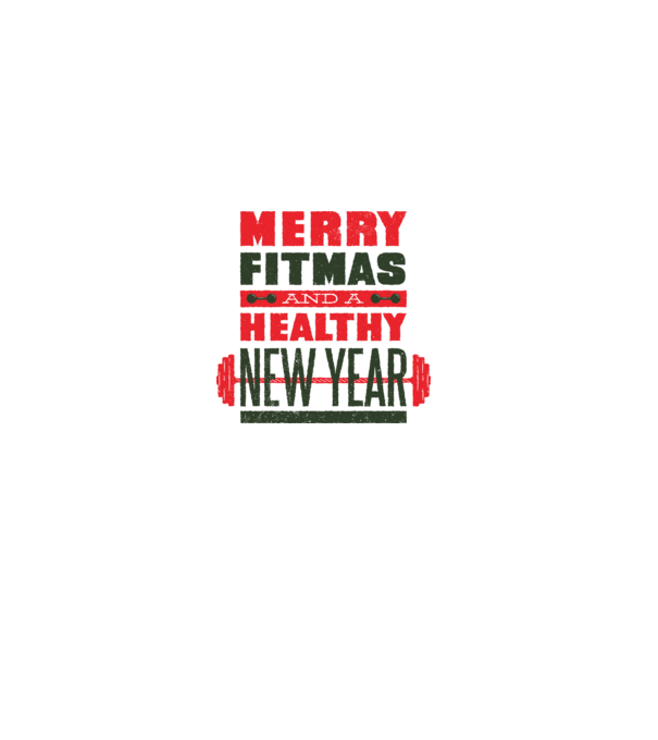 Merry Fitmas and a Healthy New Year tricou amuzant antrenament model alb pe tricou