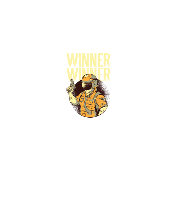Winner Winner Chicken Dinner PUBG tricou model negru pe tricou