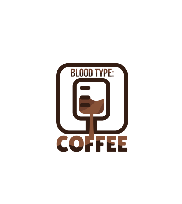 Grupa mea de sânge este cafeaua model alb pe tricou