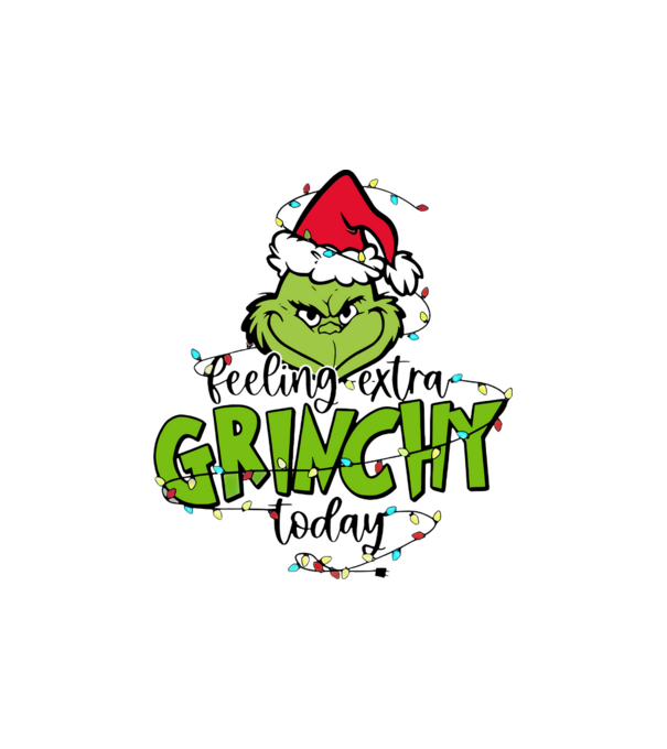 Feeling extra Grinchy today model nisipiu pe tricou
