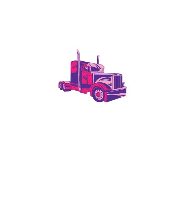 Camion roz model negru pe tricou