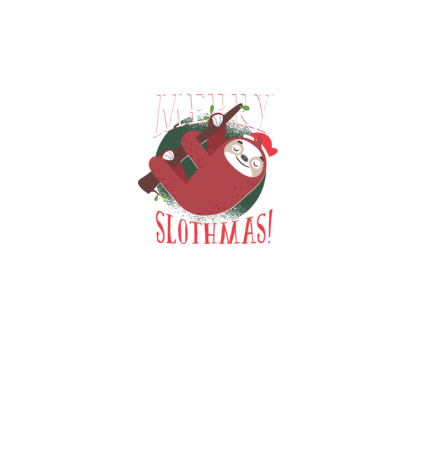 Merry Slothmas Crăciun cu Leneș model turcoaz pe tricou