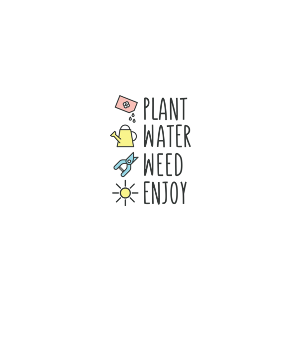 Plant Water Weed Enjoy model mentă pe tricou