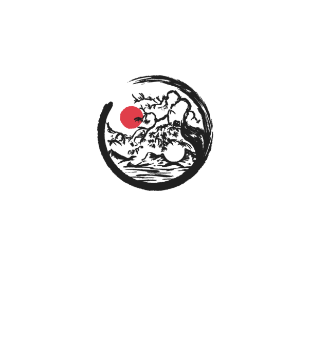 Yin-Yang Bonsai model alb pe tricou