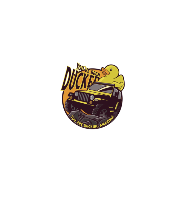 'You''ve been ducked - Off road SUV' model negru pe tricou
