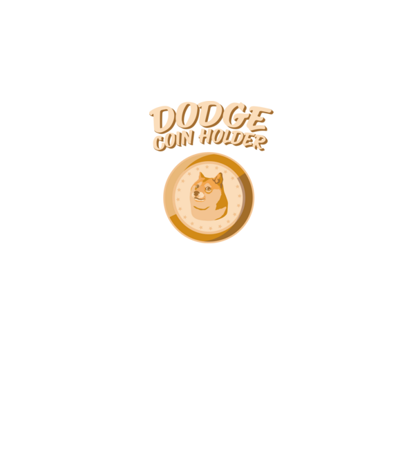 Doge Coin Holder model negru pe tricou