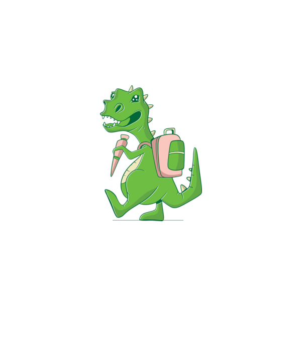 Elev Dino model negru pe tricou