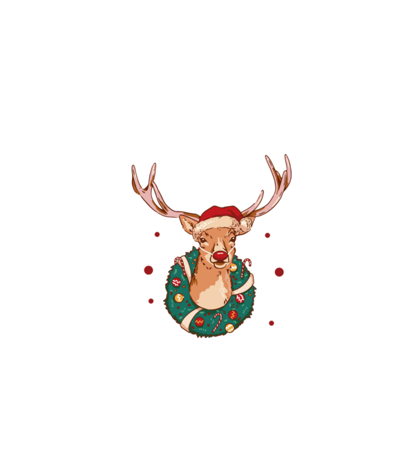 Oh deer, Christmas is here model negru pe tricou