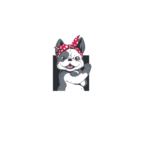 Bulldog Francez model alb pe tricou
