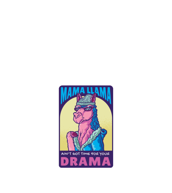 Mama Lama model nisipiu pe tricou