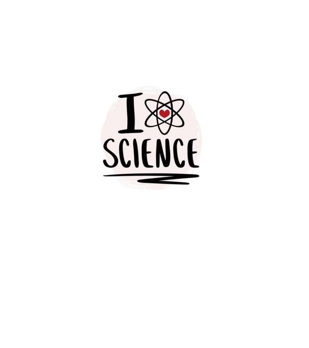 I Love Science știință model albastru închis pe tricou