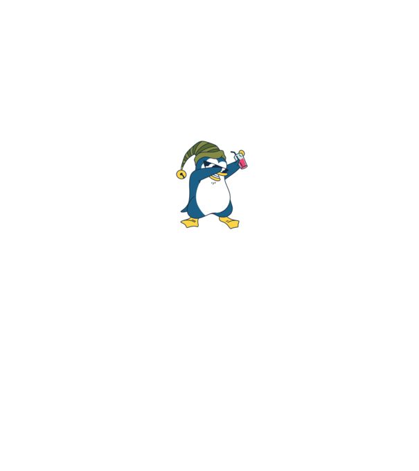 Pinguin DAB model negru pe tricou