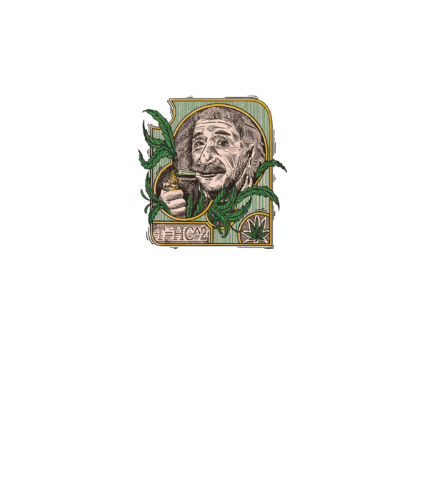 Einstein Marijuana THC model turcoaz pe tricou