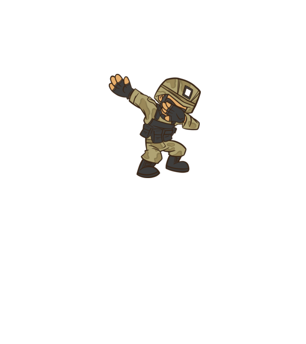 Soldat DAB model albastru închis pe tricou