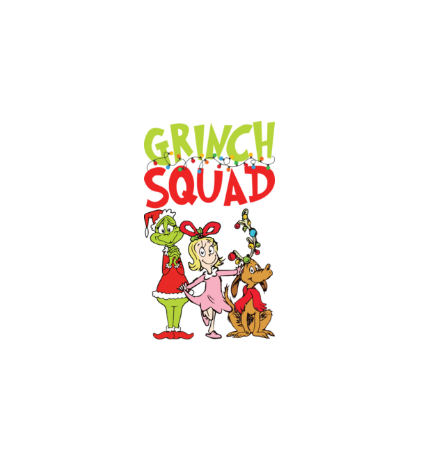 Grinch Squad model negru pe tricou