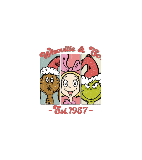 Whoville & Co. - Grinch model alb pe tricou