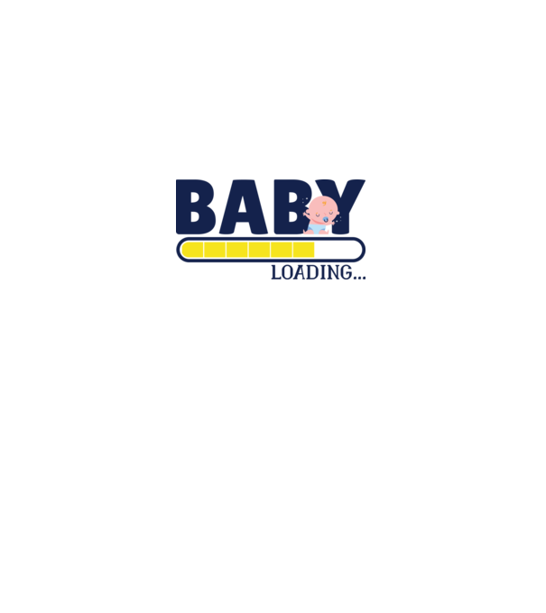 Baby is loading - tricou amuzant pentru mămici model alb pe tricou