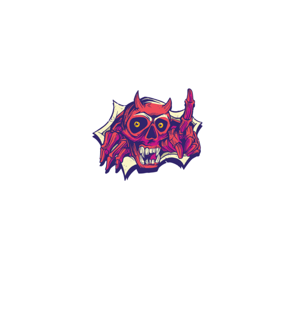 Craniu de Demon model negru pe tricou