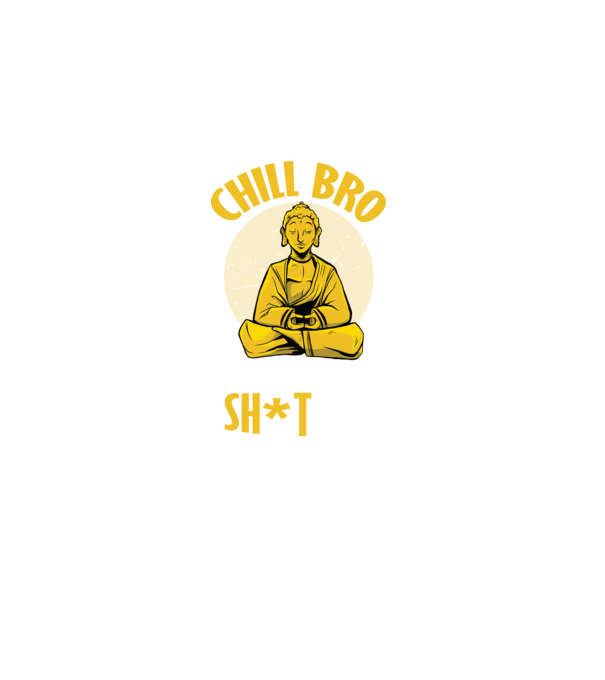 Calmează-te, lasă acel rahat Buddha model negru pe tricou