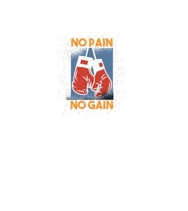 No pain no gain box model negru pe tricou