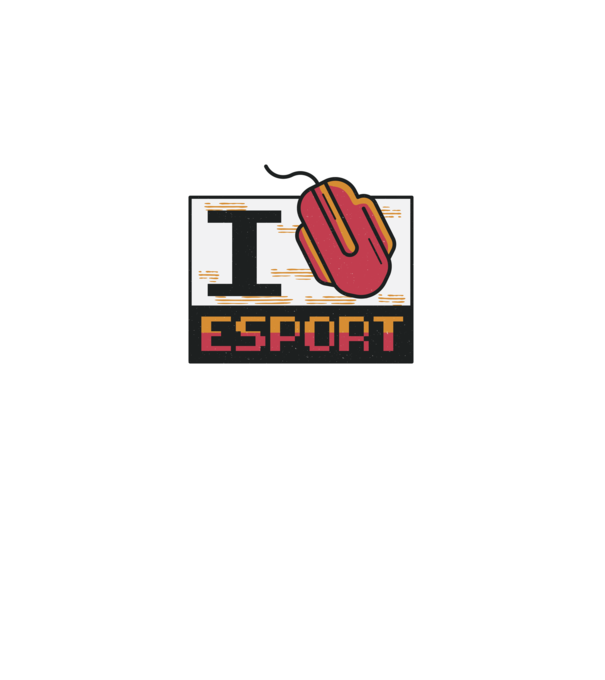 I love Esport model alb pe tricou