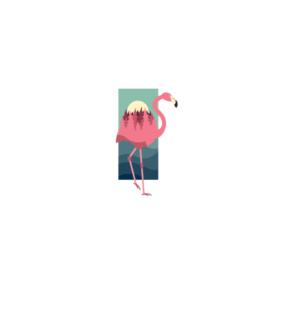 Flamingo Design model liliachiu pe tricou
