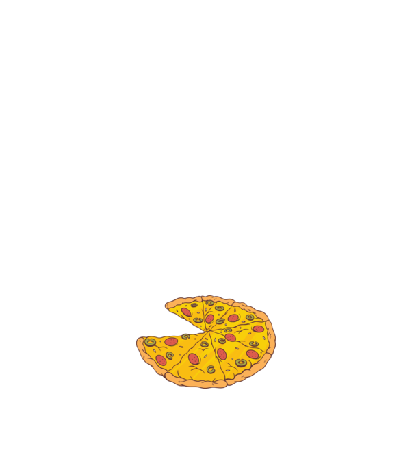 Felii de pizza Cuplu model alb pe tricou