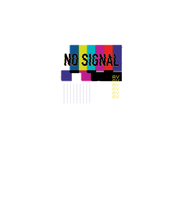 No Signal TV Eroare de transmisie model negru pe tricou