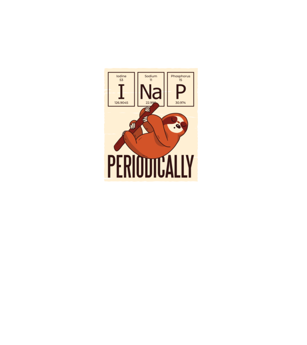 I NaP Periodic tricou leneș model turcoaz pe tricou