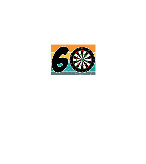 'I''m not 60 I''m triple 20 darts birthday' model negru pe tricou