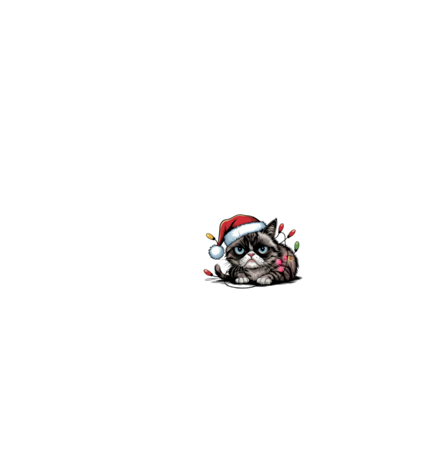 Christmas Spirit Grumpy Cat Negru model negru pe tricou