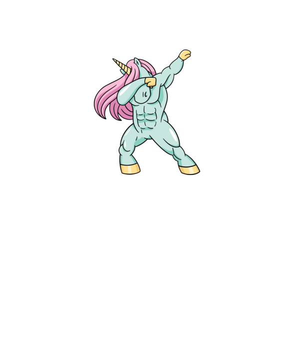 Unicorn Body Building DAB model albastru deschis pe tricou