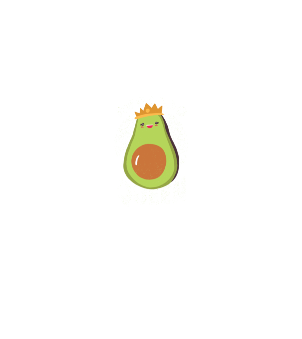 Avocado Queen Regina Avocado model negru pe tricou