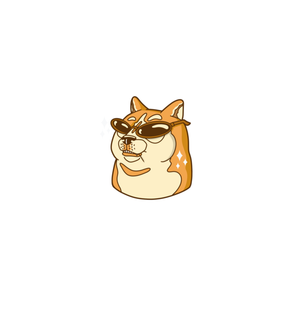 Doge Coin model negru pe tricou