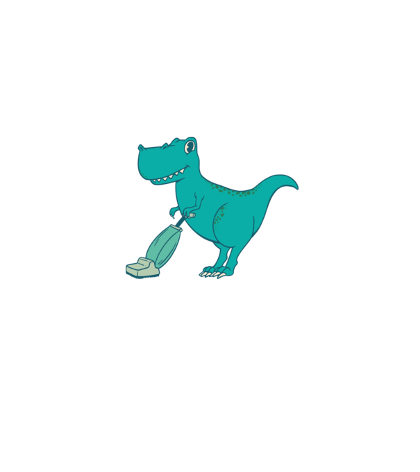 T-rex făcând curățenie model gri pe tricou