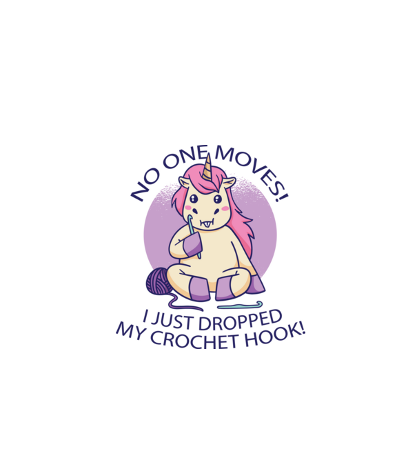 Nu mișcă nimeni, mi-a căzut acul de tricotat - Unicorn model gri pe tricou