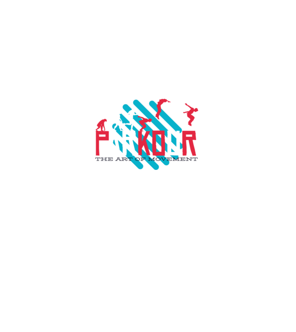 Parkour - Arta mișcării model gri pe tricou