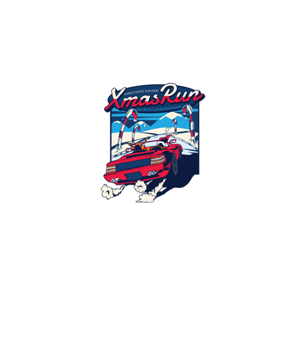 Xmas Outrun Retro Jucărie Crăciun model negru pe tricou