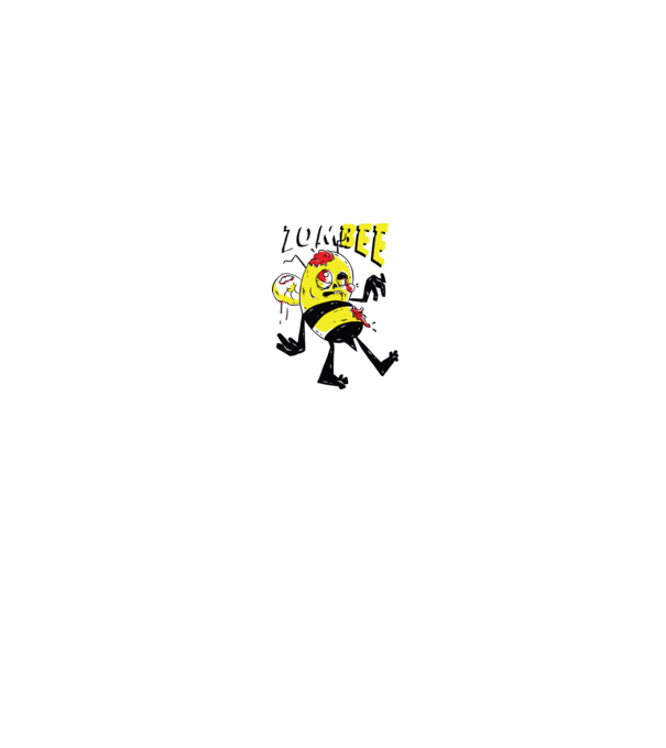 Zombee Albină Zombie model negru pe tricou