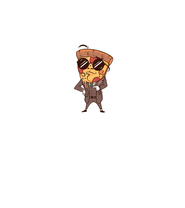 Agent de pizza în Costum model roz pe tricou