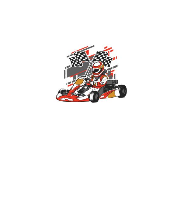 Gokart model negru pe tricou