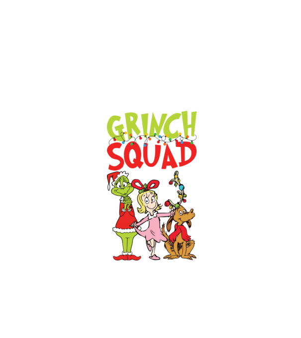 Grinch Squad model negru pe tricou